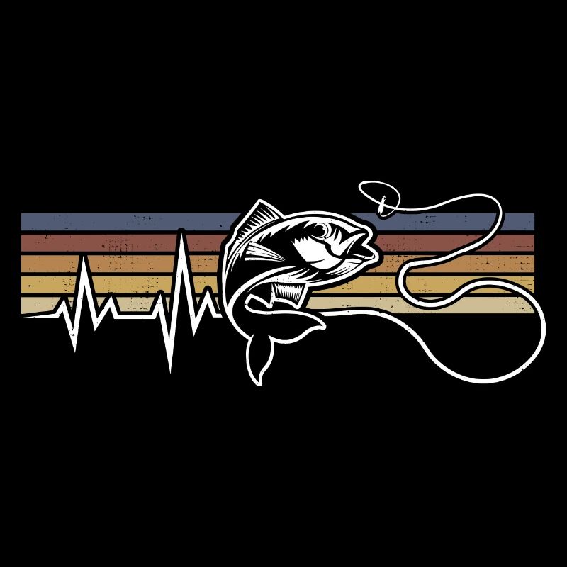 PÊCHE HEARTBEAT ECG PÊCHE HAMEÇON PÊCHEUR PÊCHEUR
