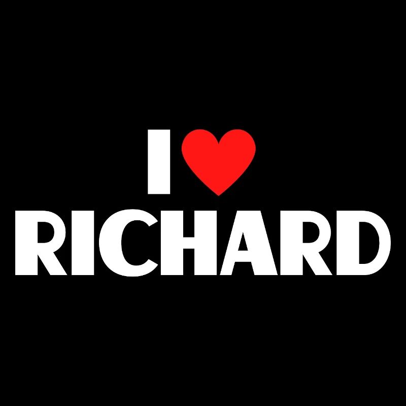 I love Richard Rotes Herz Romantischer Name Fan
