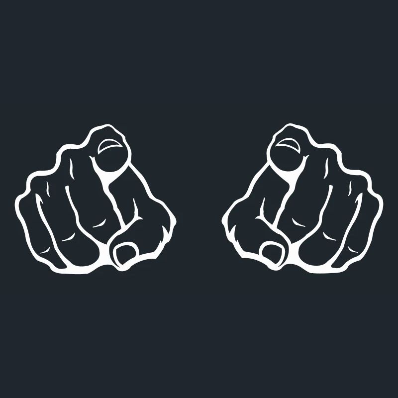 Two index fingers eye-catcher