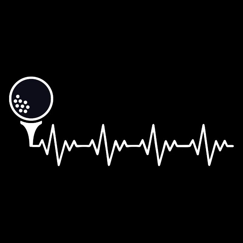 Golf Golfer Golfball EKG Herzschlag Herzfrequenz