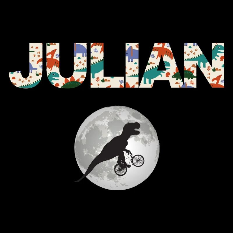JULIAN - Schöner Jungen Name mit Dinosaurier