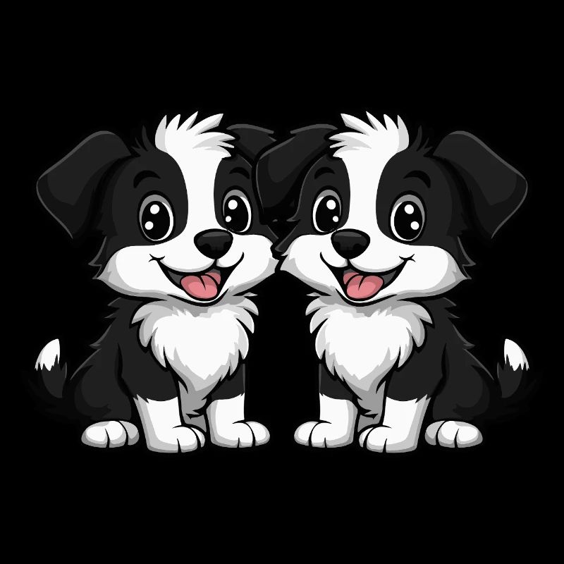 Border Collie Hund Comic