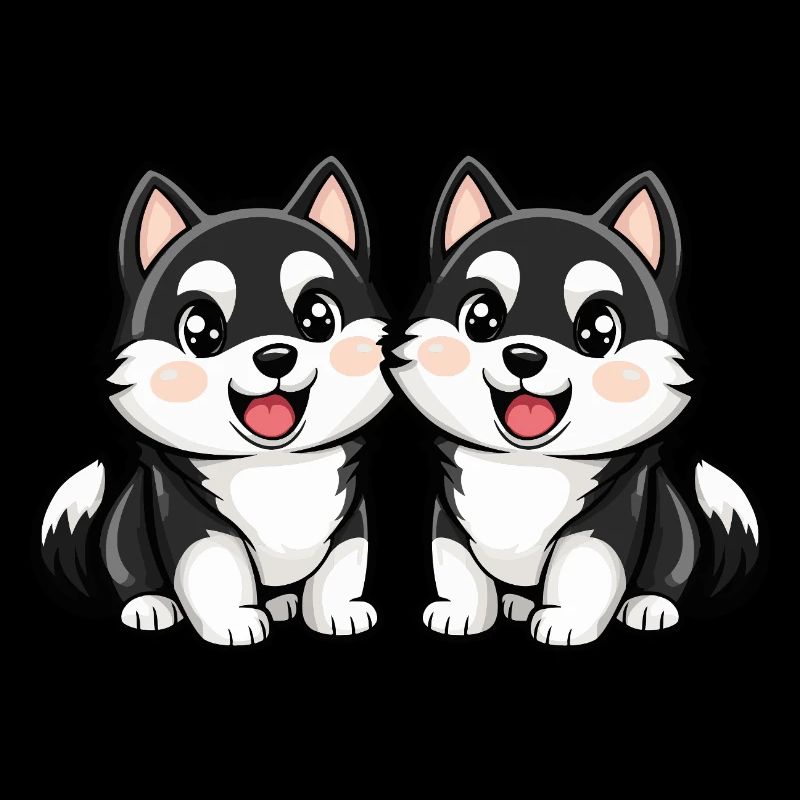 Husky Hund Comic