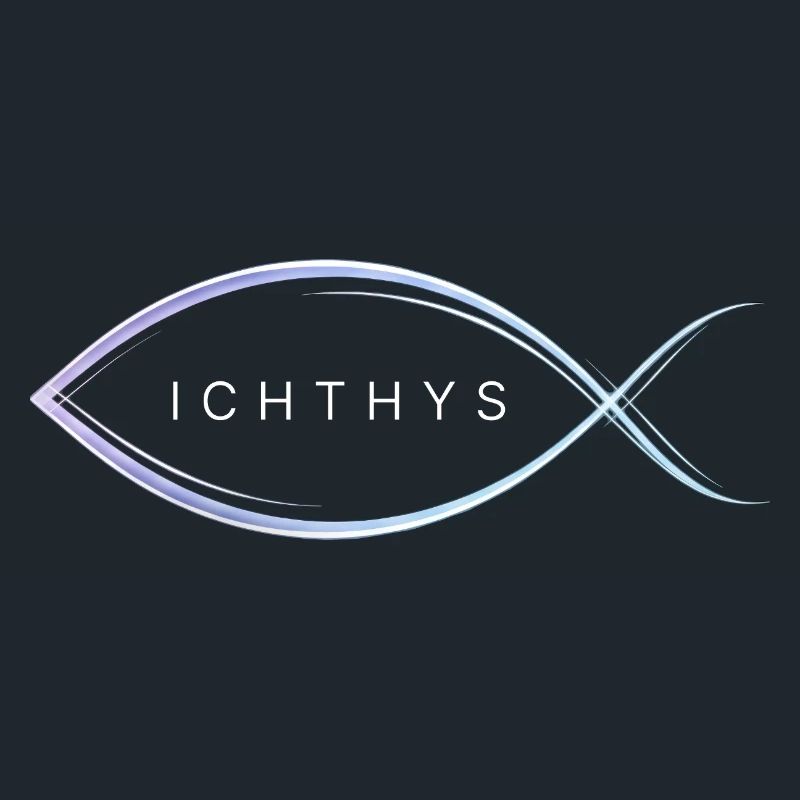 Ichthys - Motif poisson aux lignes élégantes