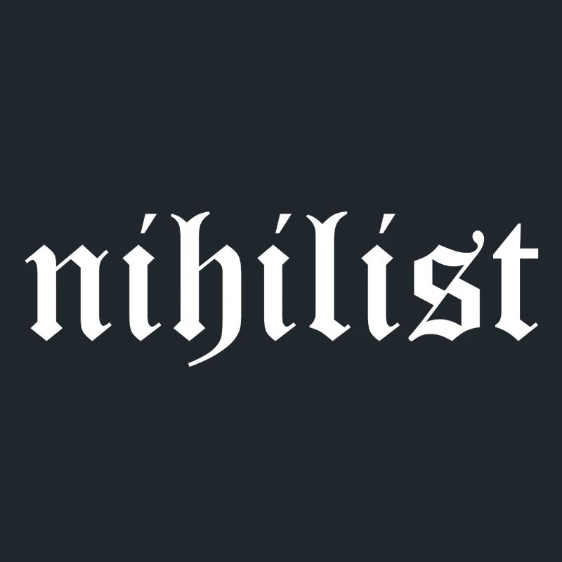 Conception de logo typographique gothique nihiliste