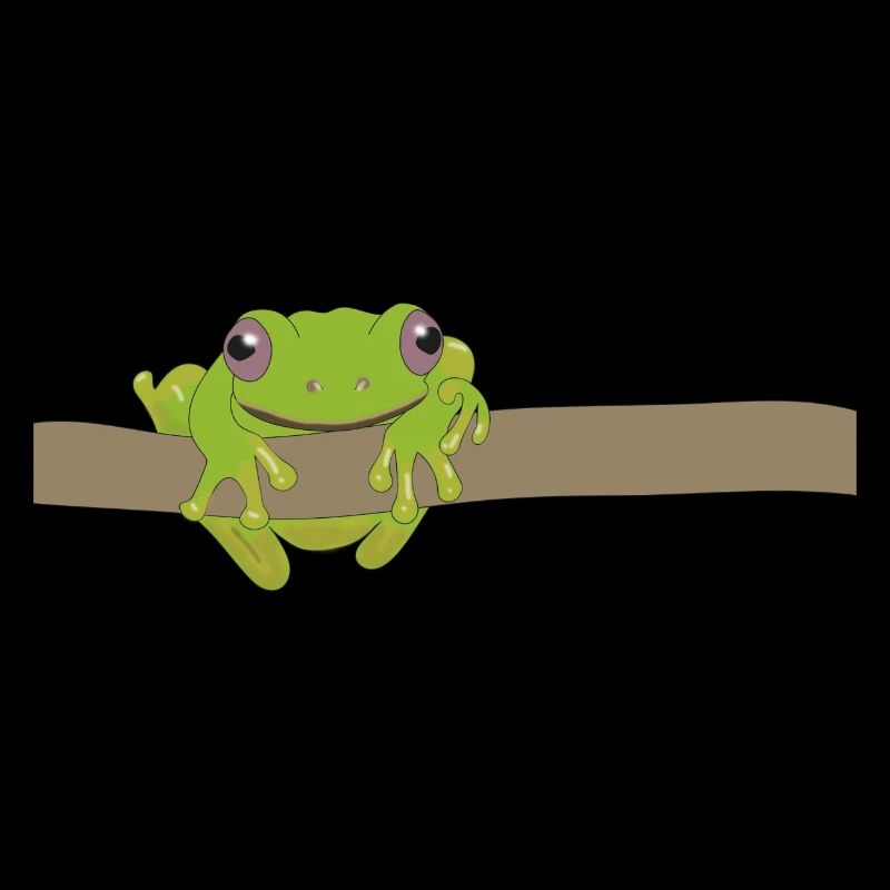 Grenouille verte sur une branche
