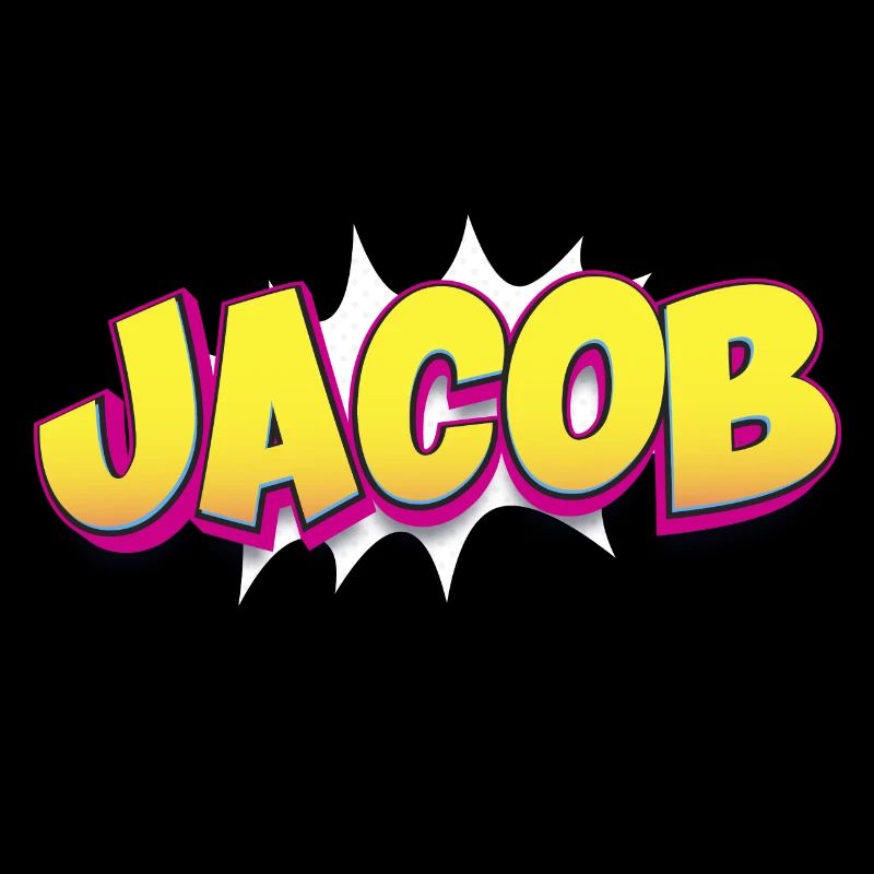 Jacob Benutzerdefinierter Name Comic-Stil Pop-Art, Jacob