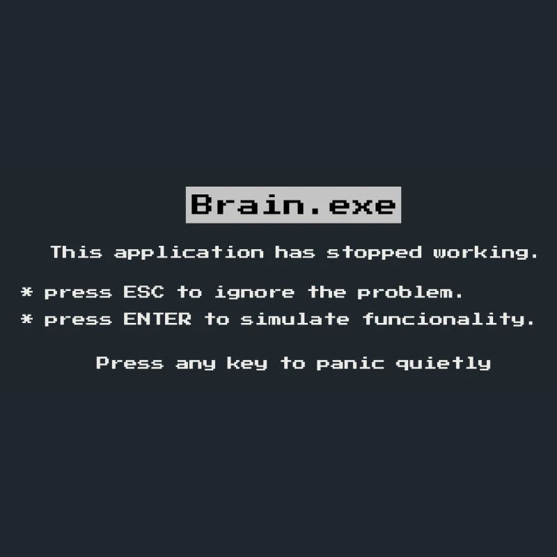 Brain.exe – Funny Computer Error Shirt