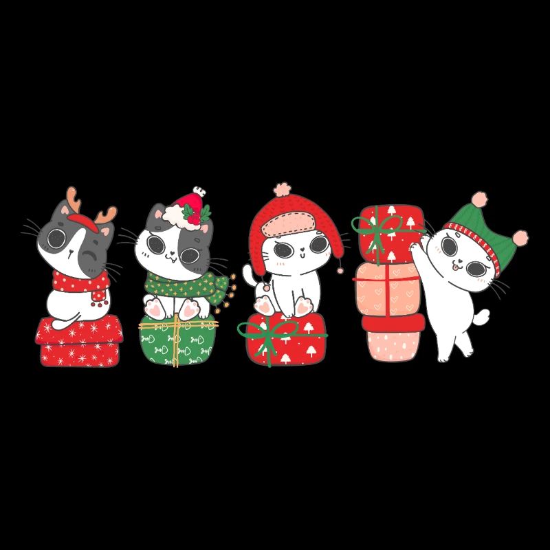 Chat à Noël