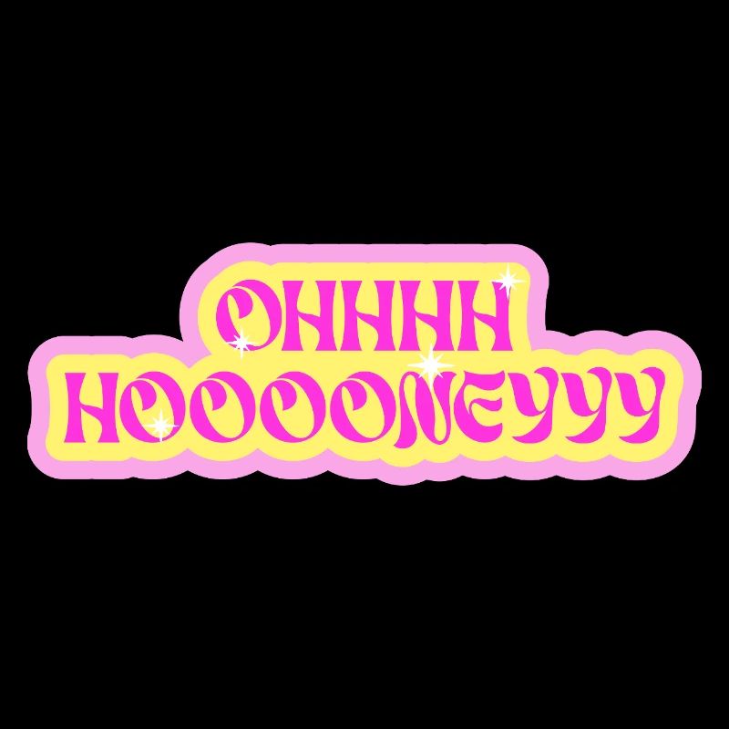 Ohhh hoooneyyy "Oh Honey" Neon Bubble Typography
