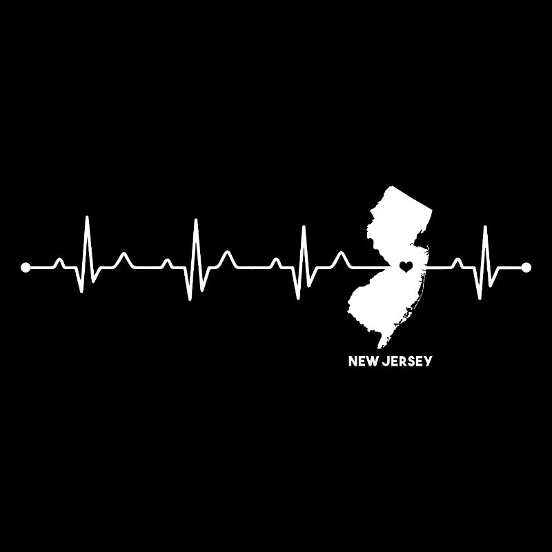 New Jersey State Map Heart Home Pride