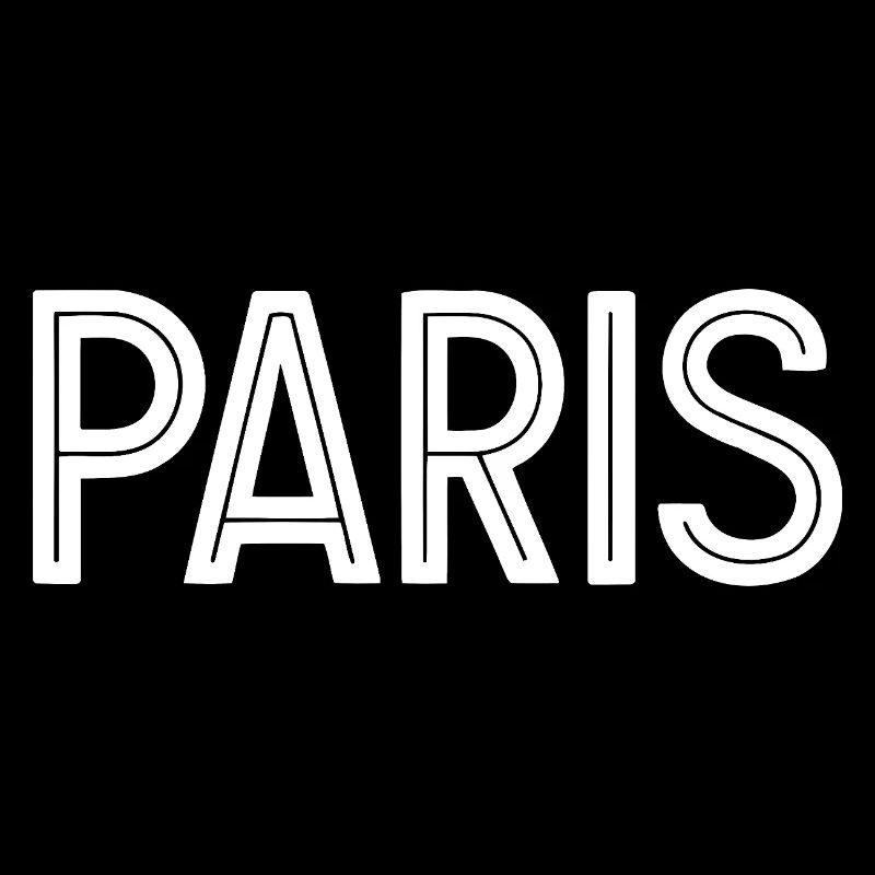 Paris Blanc Typographie Géométrique