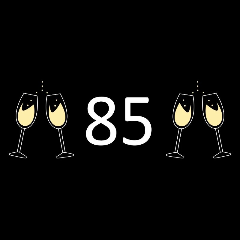 85e anniversaire 85 ans 85 Numéro 85 Blanc