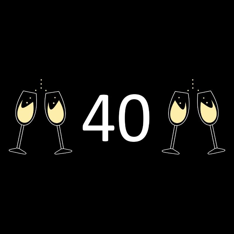 40e anniversaire 40 ans 40 numéro 40 blanc