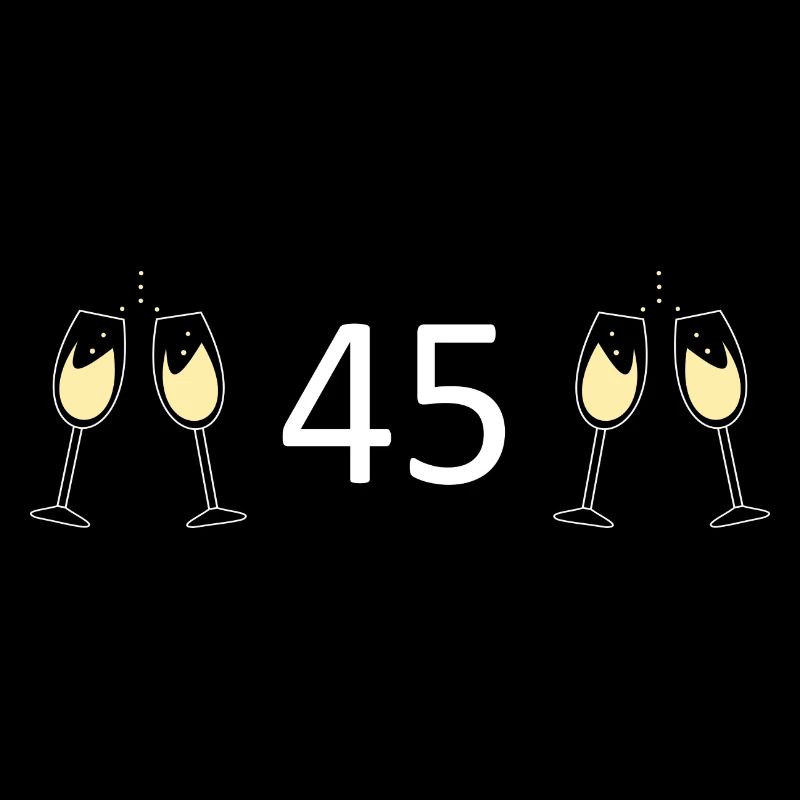 45e anniversaire 45e anniversaire 45 numéro 45 blanc