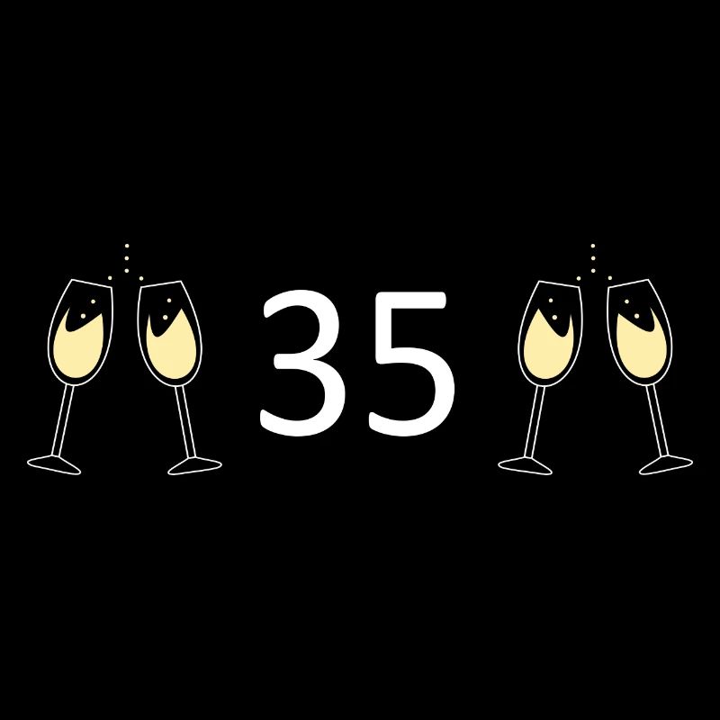 35e anniversaire 35 ans Numéro 35 Blanc