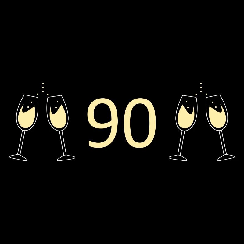 90e anniversaire 90e anniversaire 90 numéro 90 blanc