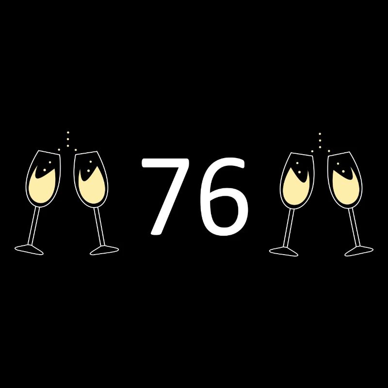 76e anniversaire 76 ans 76 Numéro 76 Blanc