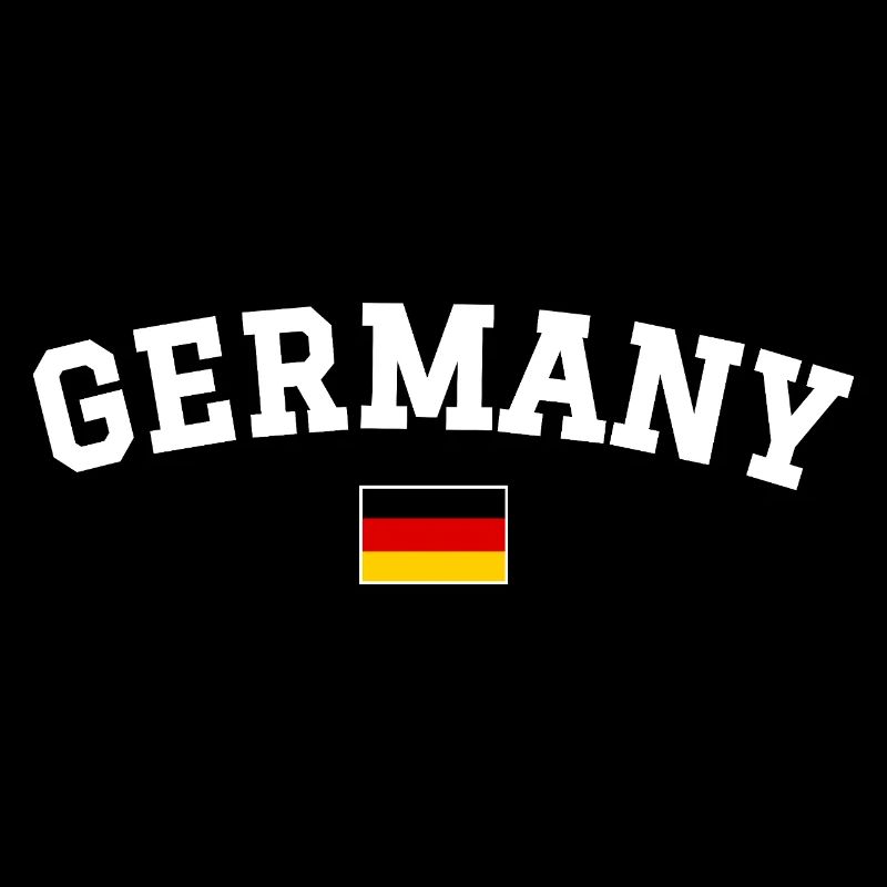 Deutschland Flagge Design Englisch Weiss