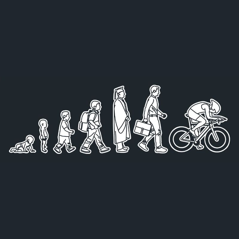 Evolution eines Radfahrers