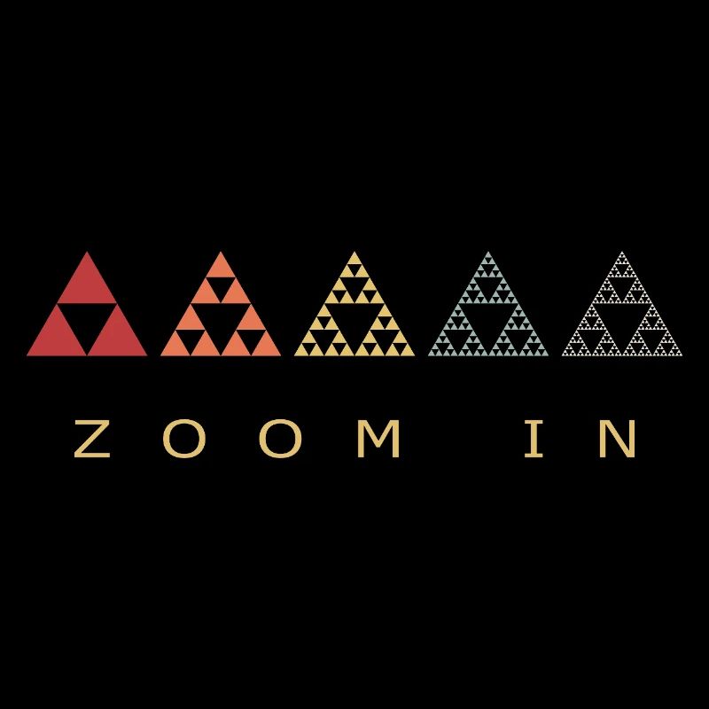 Fractal Triangle Retro Geometry