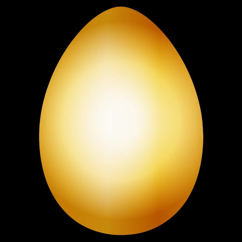 golden egg - gilded chicken egg for Easter