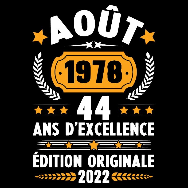 Cadeau D'anniversaire Rétro 44 Ans Août 1978