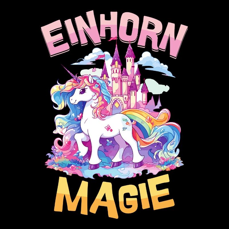 Unicorn, Magic, Rainbow, Castle, Colorful, Fantasy