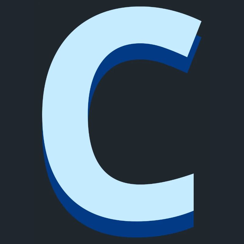 Pop und moderner blauer Buchstabe c