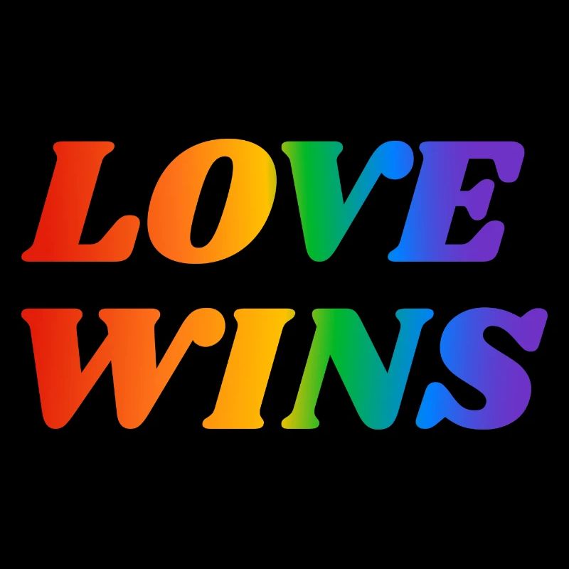 Liebe gewinnt LGBT Regenbogen Text