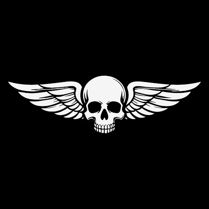 Motard Skull Wings