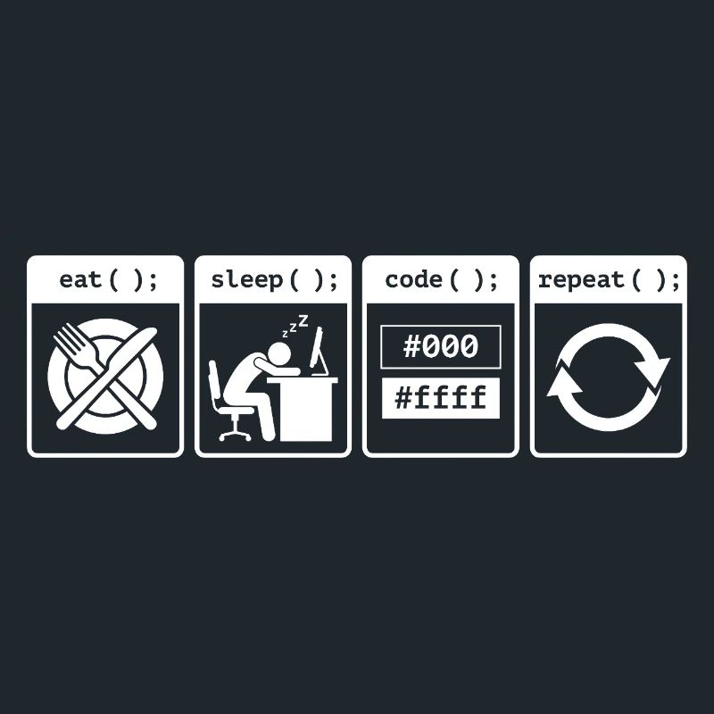 Eat Sleep Code Repeat – Coder Workflow Design