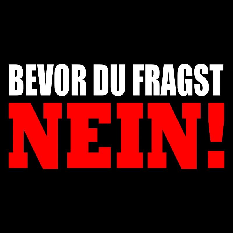 Bevor du fragst nein