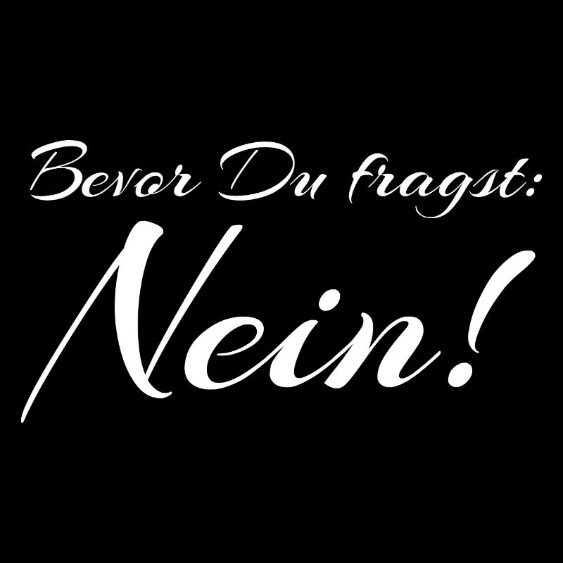 Bevor Du fragst: NEIN!