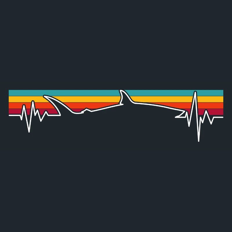 Retro Sunset Wolf Pulse