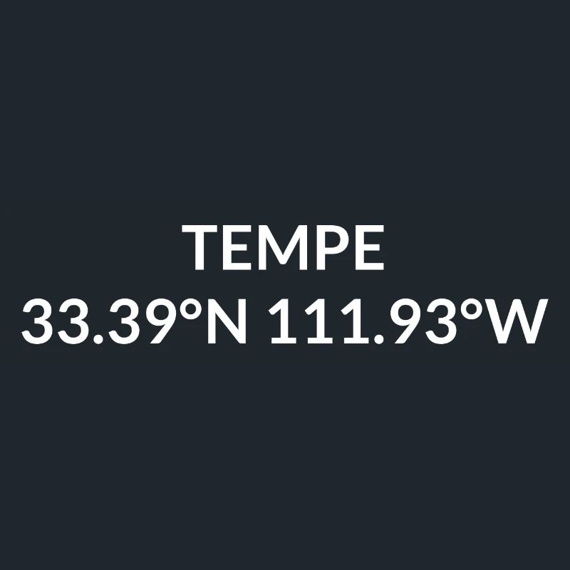 Tempe, Arizona, USA Coordinates