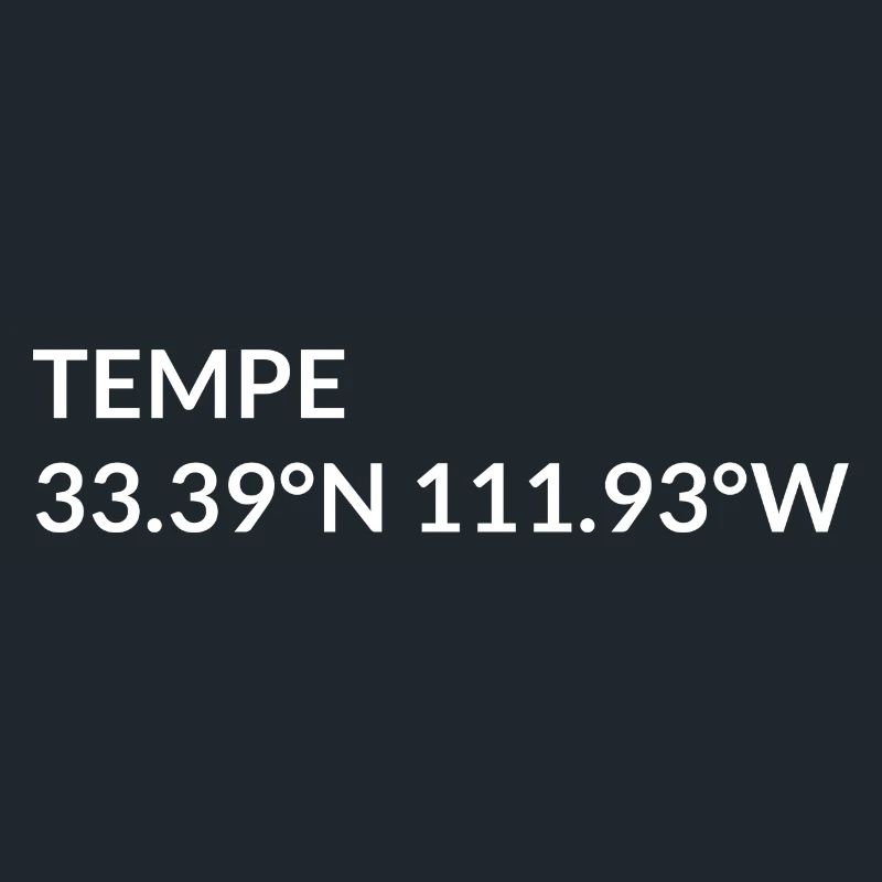 Tempe, Arizona, USA Coordinates