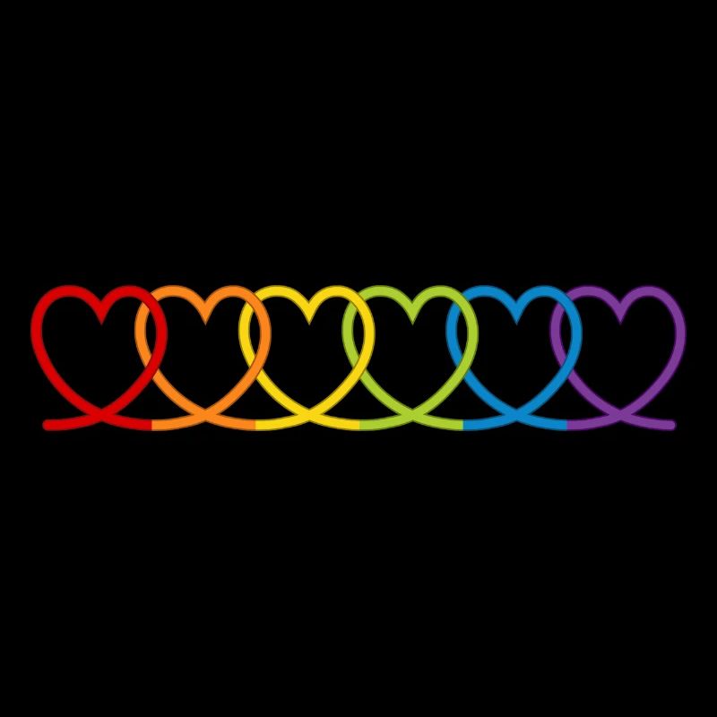 Coeurs arc-en-ciel