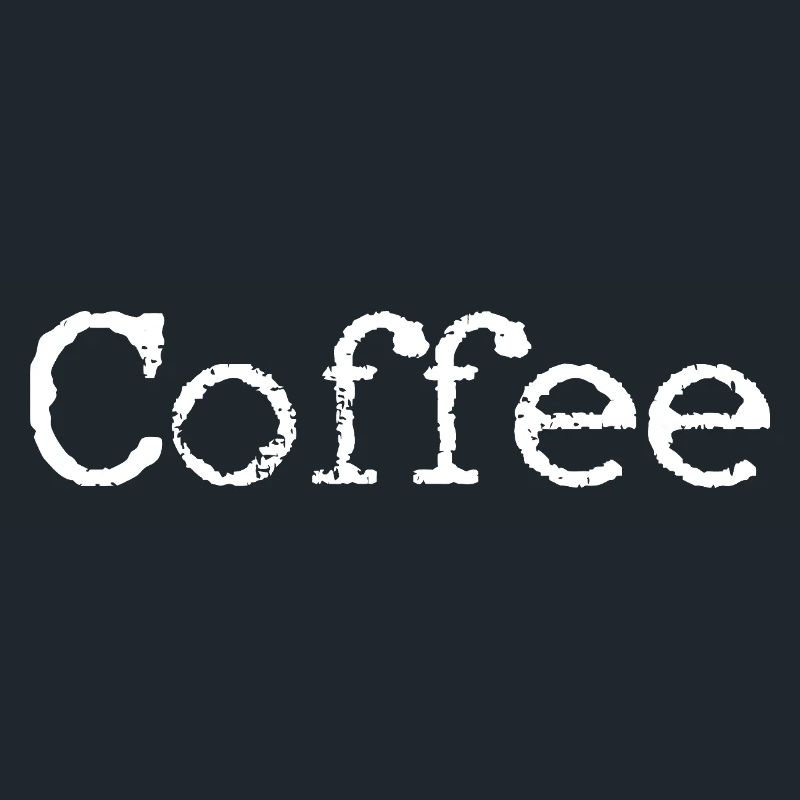Kaffeekritzel weiß auf schwarz