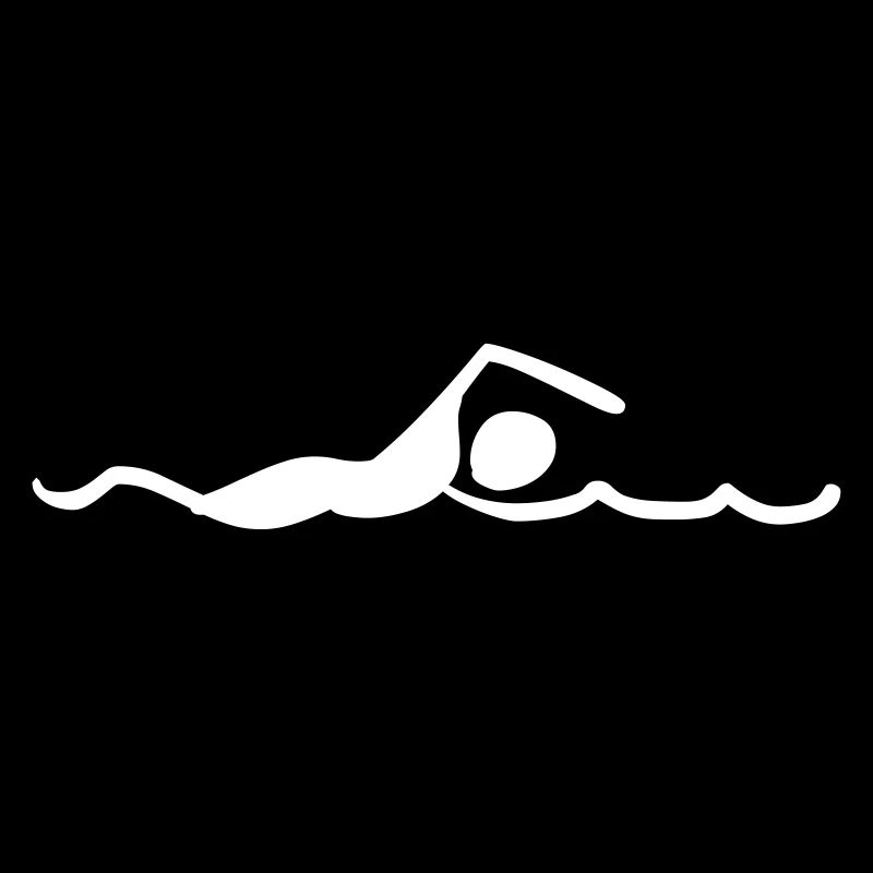 A man swimming in a lake