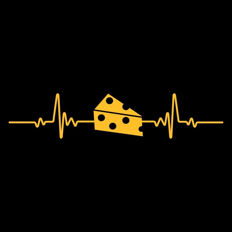 Cadeau d'amant de fromage de battement de coeur drôle d'ECG