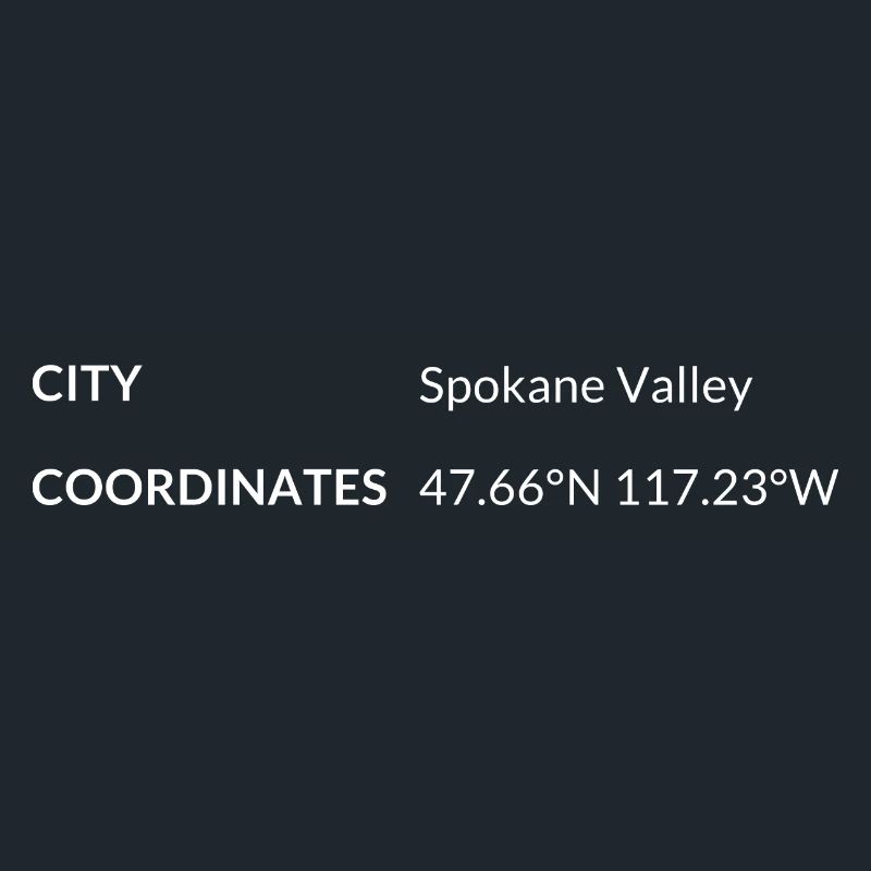 Spokane Valley, Washington, USA coordinates