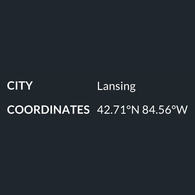 Lansing, Michigan, USA coordinates