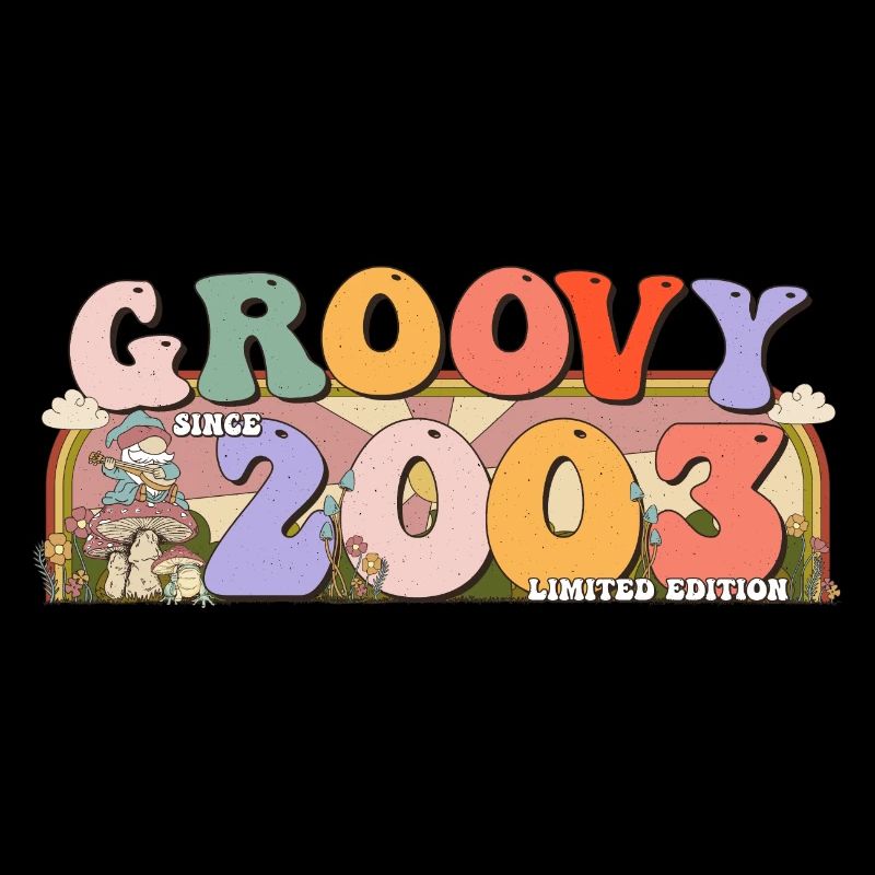 Groovy seit 2003 Retro Hippie 20. Geburtstag