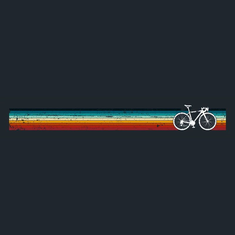 Rainbow Stripe Bicycle Silhouette