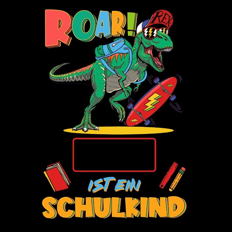 T-Rex Dino Schulkind personalisierbar mit Name