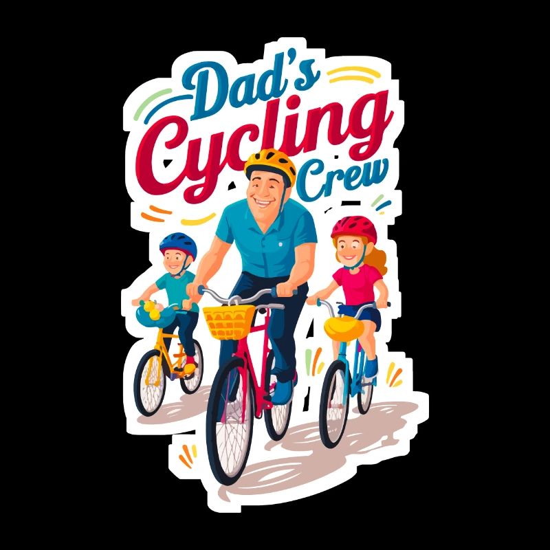 Illustration de l’équipage cycliste de papa