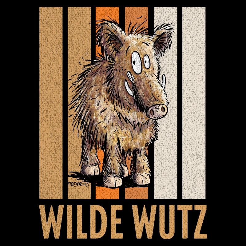 Wilde Wutz Wildschwein Vintage