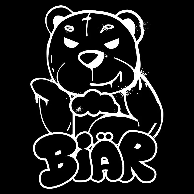 Komischer Bär mit Bierglas