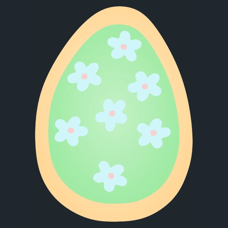 Pastell-Blüten-Ei-Muster